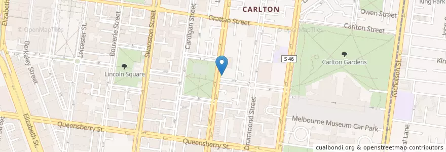 Mapa de ubicacion de Bendigo Bank en Australia, Victoria, City Of Melbourne.