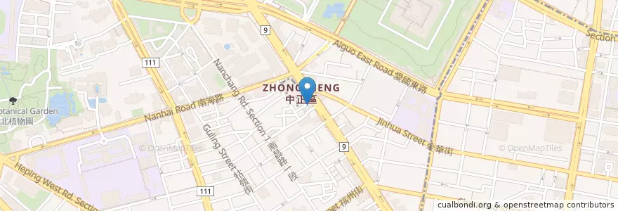 Mapa de ubicacion de 金峰魯肉飯 en 台湾, 新北市, 台北市, 中正区.