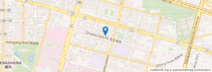 Mapa de ubicacion de 基隆麵食館 en 臺灣, 新北市, 臺北市, 中正區.