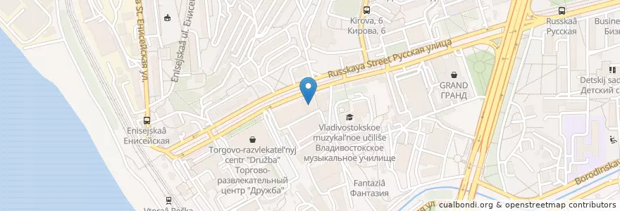 Mapa de ubicacion de Рэндвик en Rusia, Дальневосточный Федеральный Округ, Приморский Край, Владивостокский Городской Округ.