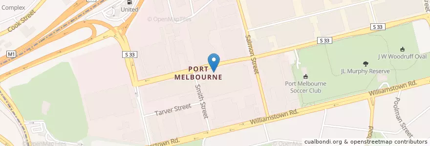 Mapa de ubicacion de Wine Box Warehouse en أستراليا, ولاية فيكتوريا.