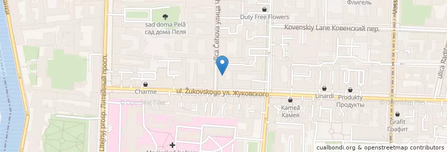 Mapa de ubicacion de Медент en Russland, Föderationskreis Nordwest, Oblast Leningrad, Sankt Petersburg, Центральный Район, Литейный Округ.