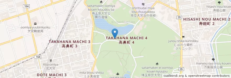 Mapa de ubicacion de 公衆トイレ en 日本, 埼玉县, 埼玉市, 大宮区.