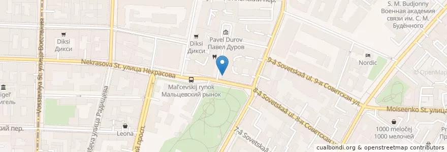 Mapa de ubicacion de Еда en ロシア, 北西連邦管区, レニングラード州, サンクト ペテルブルク, Центральный Район, Округ Смольнинское.