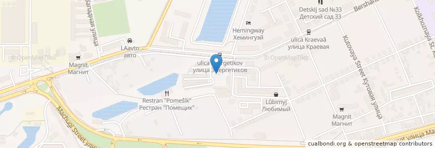 Mapa de ubicacion de Перекрёсток en Rusland, Zuidelijk Federaal District, Kraj Krasnodar, Городской Округ Краснодар.