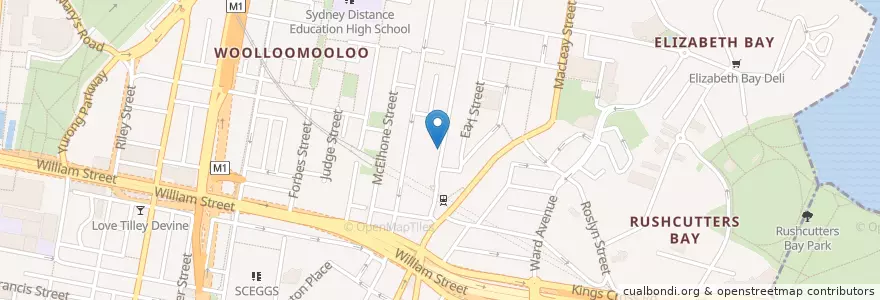 Mapa de ubicacion de Glider Espresso Bar and Eatery en 오스트레일리아, New South Wales, Council Of The City Of Sydney, 시드니.