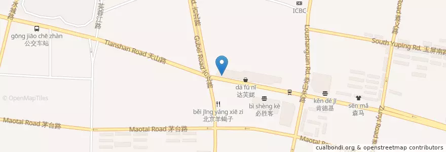 Mapa de ubicacion de 招商银行 en 中国, 上海市, 长宁区.
