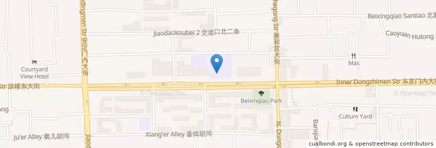 Mapa de ubicacion de 北京市第二十二中学 en Çin, Pekin, Hebei, 东城区.
