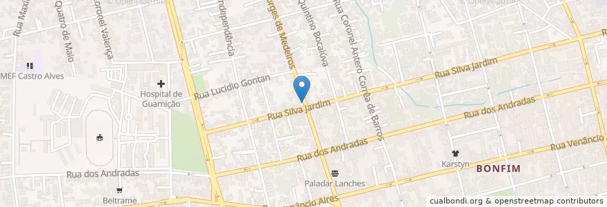 Mapa de ubicacion de Silva / Borges en Brezilya, Güney Bölgesi, Rio Grande Do Sul, Região Geográfica Intermediária De Santa Maria, Região Geográfica Imediata De Santa Maria, Santa Maria.