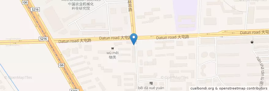 Mapa de ubicacion de 巫山烤全鱼 en China, Peking, Hebei, 朝阳区 / Chaoyang.
