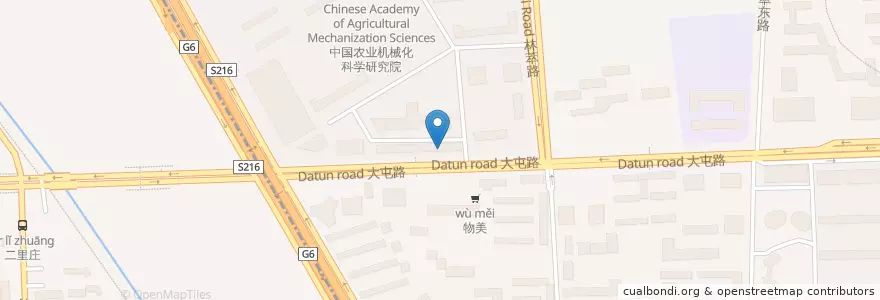 Mapa de ubicacion de 桂林米粉 en 중국, 베이징시, 허베이성, 朝阳区 / Chaoyang.