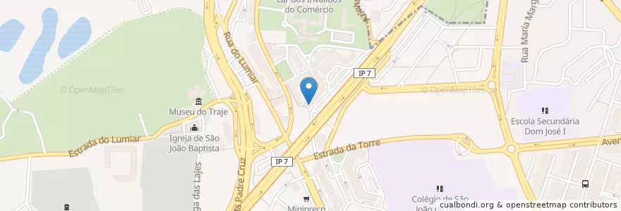 Mapa de ubicacion de Escola de condução do Lumiar en Portugal, Metropolregion Lissabon, Lissabon, Großraum Lissabon, Lissabon, Lumiar.