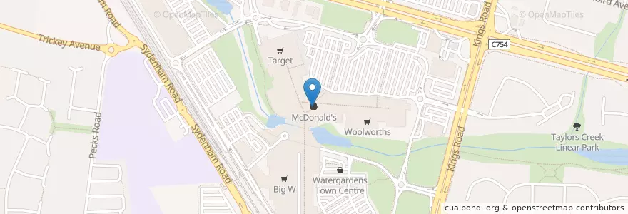 Mapa de ubicacion de McDonald's en Avustralya, Victoria, City Of Brimbank.