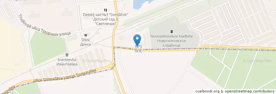 Mapa de ubicacion de Nps en Rusia, Distrito Federal Central, Óblast De Moscú, Городской Округ Ивантеевка.