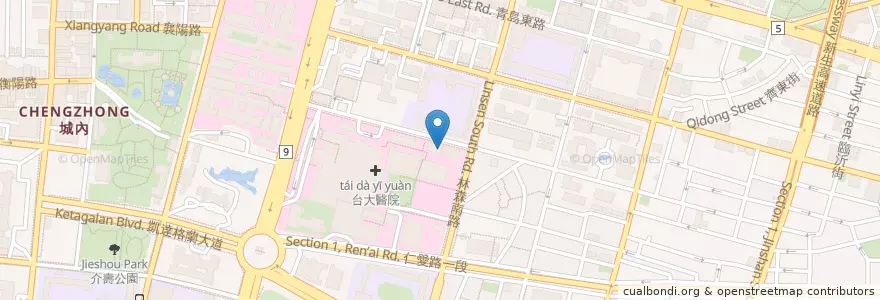Mapa de ubicacion de 女六宿舍餐廳(老莫) en Taiwan, Nuova Taipei, Taipei, 中正區.