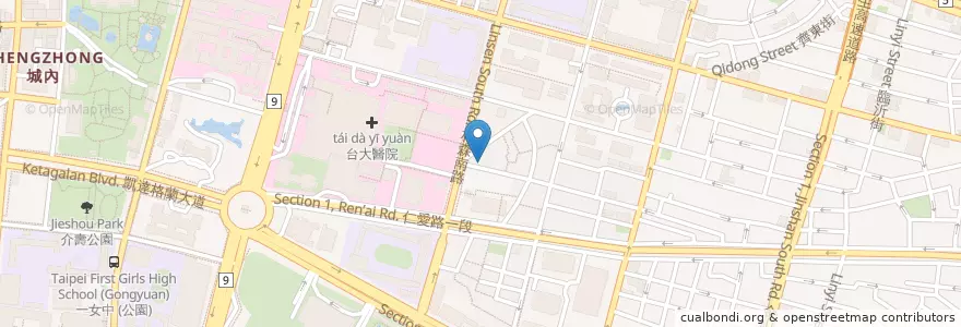 Mapa de ubicacion de 八方雲集 en 臺灣, 新北市, 臺北市, 中正區.