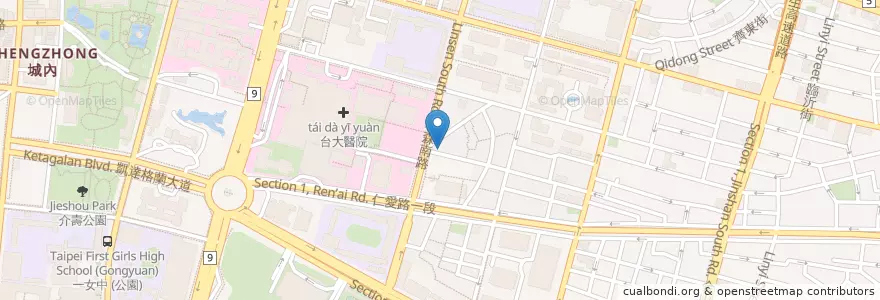 Mapa de ubicacion de 艋舺仙草 en Taiwan, Nuova Taipei, Taipei, 中正區.