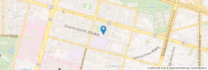 Mapa de ubicacion de 何家大碗公涼麵 en 台湾, 新北市, 台北市, 中正区.