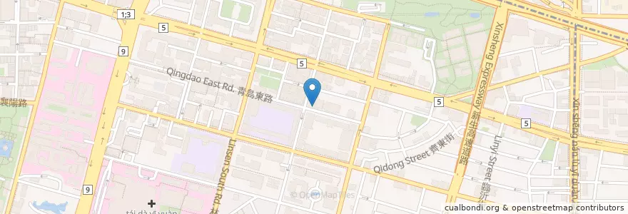 Mapa de ubicacion de 福州乾拌麵 en تايوان, تايبيه الجديدة, تايبيه, 中正區.
