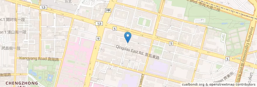 Mapa de ubicacion de 左轉有書x慕哲咖啡 en 臺灣, 新北市, 臺北市, 中正區.