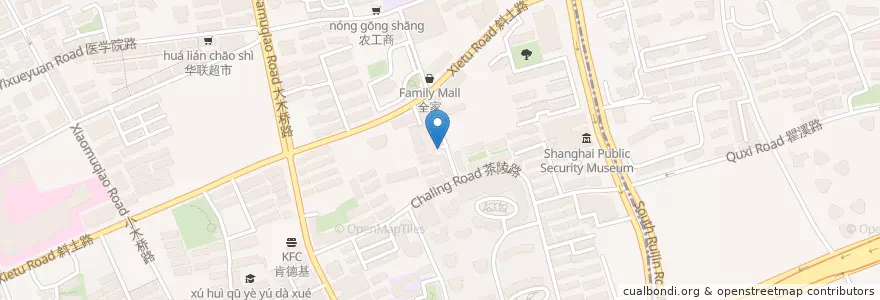 Mapa de ubicacion de X2创意空间停车场 en 중국, 상하이, 쉬후이구.