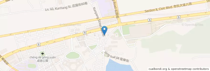 Mapa de ubicacion de 連成素食店 en Taïwan, Nouveau Taipei, Taipei, District De Nangang.
