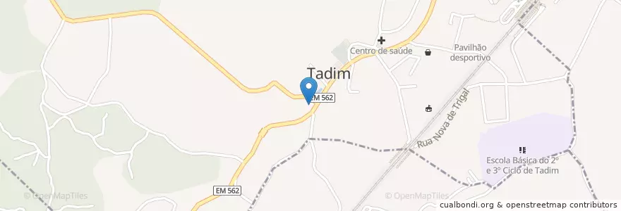 Mapa de ubicacion de CTT - Correios de Tadim en Portugal, Norte, Cávado, Braga, Braga, Tadim.