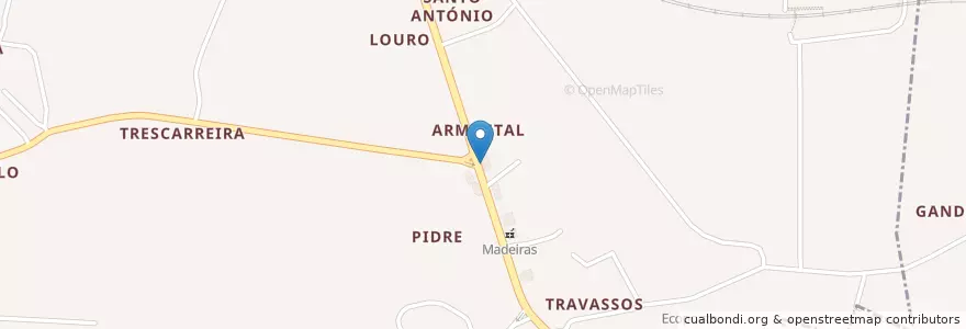 Mapa de ubicacion de Louro en ポルトガル, ノルテ, Braga, Ave, Vila Nova De Famalicão, Louro.