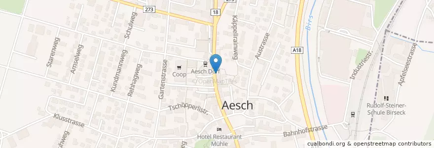 Mapa de ubicacion de Tipo en 瑞士, Basel-Landschaft, Bezirk Arlesheim, Aesch.