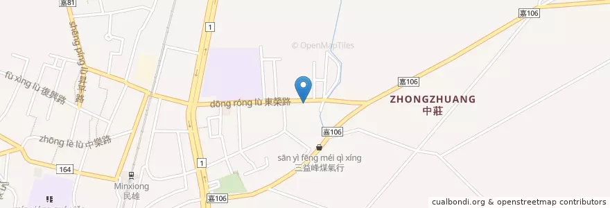 Mapa de ubicacion de 素味珍素食 en Taiwan, Taiwan, Landkreis Chiayi, Minxiong.