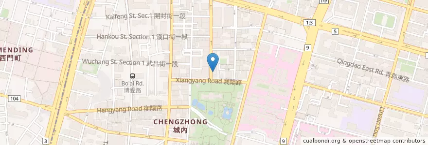 Mapa de ubicacion de 合作金庫商業銀行 en تايوان, تايبيه الجديدة, تايبيه, 中正區.