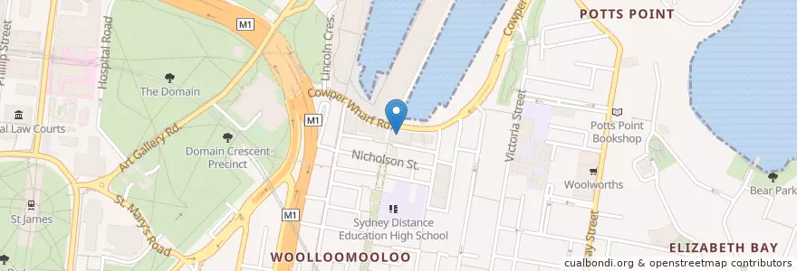Mapa de ubicacion de Artspace en أستراليا, نيوساوث ويلز, Council Of The City Of Sydney, Sydney.