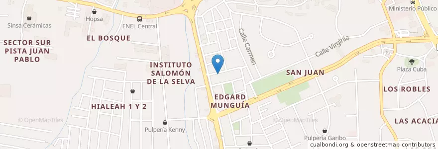 Mapa de ubicacion de Refresquería Rayo en Nicarágua, Departamento De Managua, Managua (Municipio).