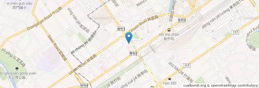 Mapa de ubicacion de 非常好吃刈包 en Taïwan, Province De Taïwan, Hsinchu.