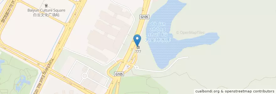 Mapa de ubicacion de 777 en China, Cantão, Cantão, 白云区.