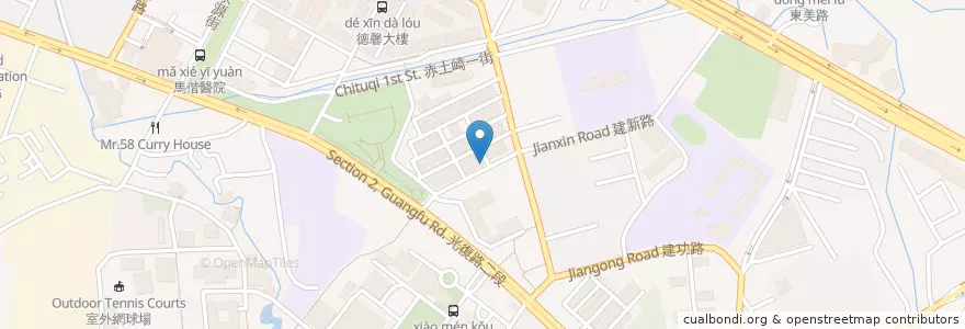 Mapa de ubicacion de 棗子樹健康素食料理 en Taiwan, 臺灣省, 新竹市, 東區.