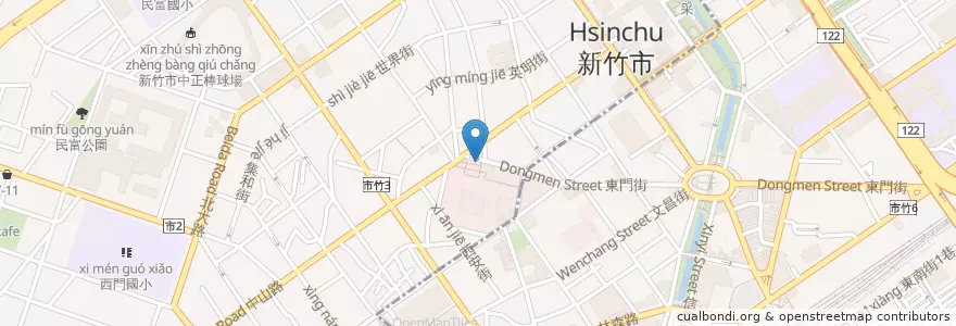 Mapa de ubicacion de 一心素食 en 台湾, 台湾省, 新竹市.