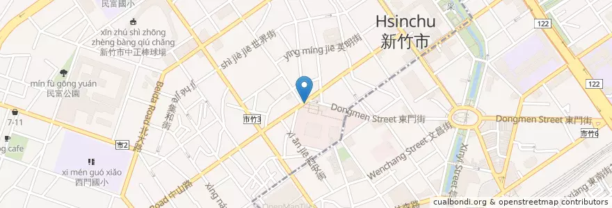 Mapa de ubicacion de 天香素食 en 臺灣, 臺灣省, 新竹市.