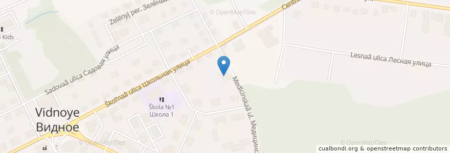 Mapa de ubicacion de Детский сад № 1 en Rusia, Distrito Federal Central, Óblast De Moscú, Ленинский Городской Округ.