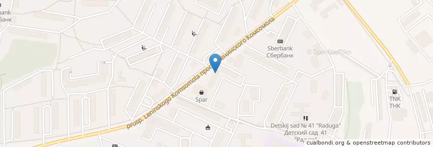 Mapa de ubicacion de Центр детского творчества "Импульс" en Russia, Central Federal District, Moscow Oblast, Leninsky District.