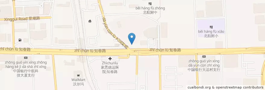 Mapa de ubicacion de Footmassage 富橋 en China, Pequim, Hebei, 海淀区.