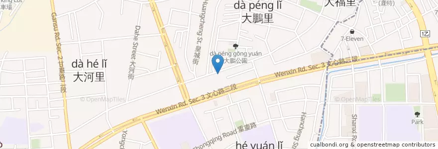 Mapa de ubicacion de 山東老牌水餃牛肉麵 en Taiwan, 臺中市, 西屯區.