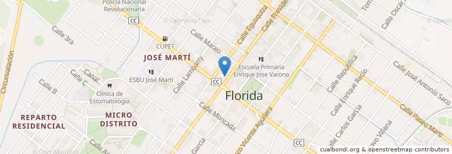 Mapa de ubicacion de Librería América Latina en Куба, Камагуэй, Florida, Ciudad De Florida.