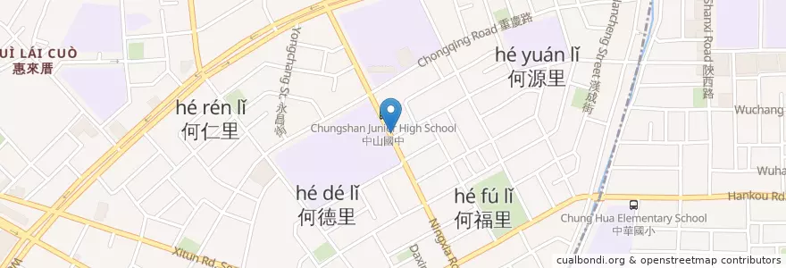 Mapa de ubicacion de 華美牙醫診所 en تایوان, تایچونگ, 西屯區.