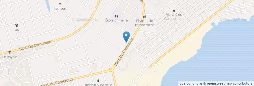Mapa de ubicacion de La Source en Côte D’Ivoire, Abidjan, Koumassi.