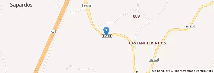 Mapa de ubicacion de Junta de Freguesia de Sapardos en پرتغال, Norte, Alto Minho, Viana Do Castelo, Vila Nova De Cerveira, Sapardos.