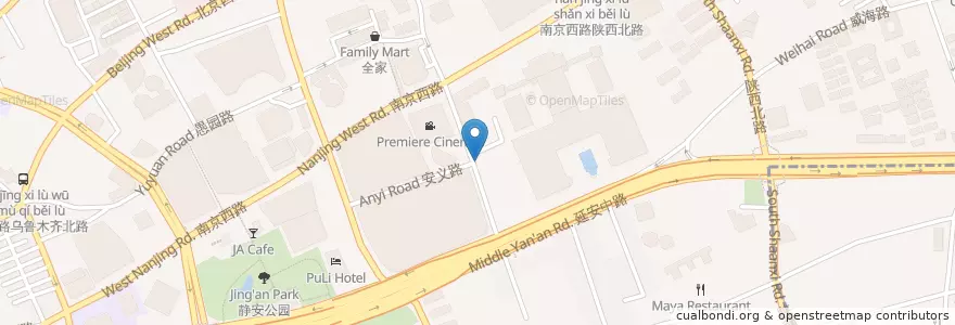Mapa de ubicacion de 阿三餐馆 en 中国, 上海市.