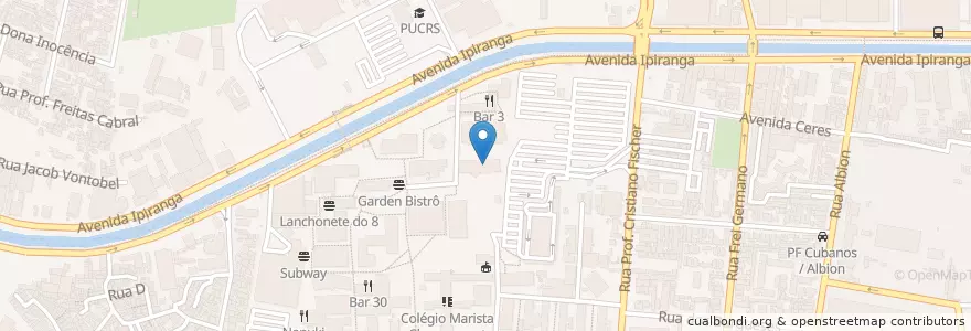 Mapa de ubicacion de Restaurante do 50 en 브라질, 남부지방, 히우그란지두술, Região Metropolitana De Porto Alegre, Região Geográfica Intermediária De Porto Alegre, Região Geográfica Imediata De Porto Alegre, 포르투알레그리.