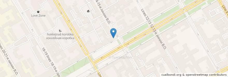 Mapa de ubicacion de ВТБ Банк Москвы en Russland, Föderationskreis Nordwest, Oblast Leningrad, Sankt Petersburg, Василеостровский Район, Округ № 7.