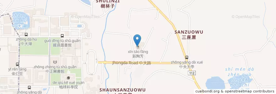 Mapa de ubicacion de 新陶芳 en Taiwan, 桃園市, 中壢區.